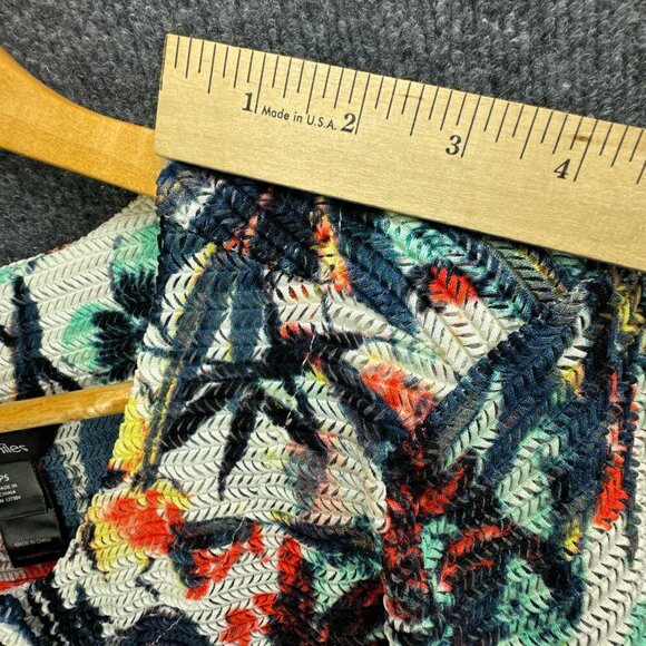 Ali Miles Cardigan Womens Petite Small Breathable Button Up Pockets Tropical - Picture 12 of 16